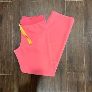 Figs Livingston Basic Scrub Pant - Neon Pink - Small